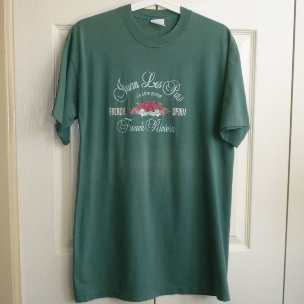 Vintage French Spirit - Juan Les Pins - Embroidered Tee